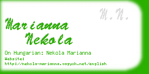 marianna nekola business card